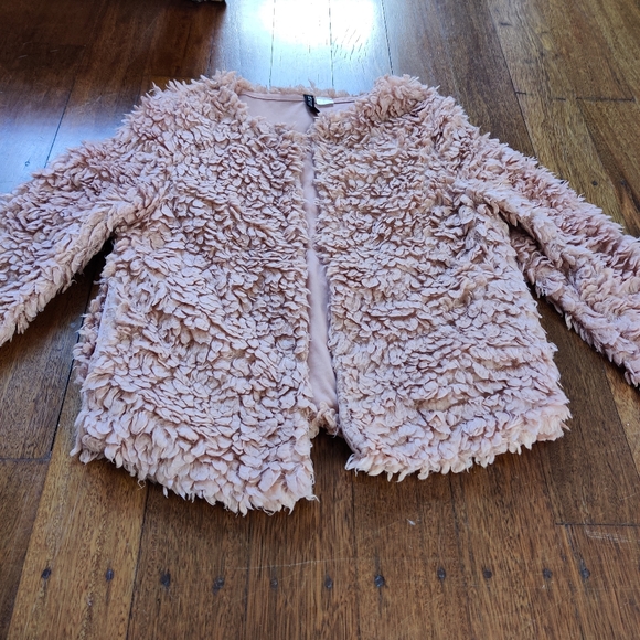 H&M|| Light Lilac fluffy/ teddy jacket Size XS - Picture 8 of 11